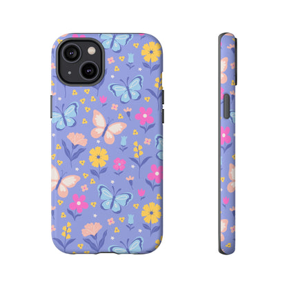 Lavender Butterflies: Tough Phone Case for iPhone, Samsung Galaxy and Google Pixel