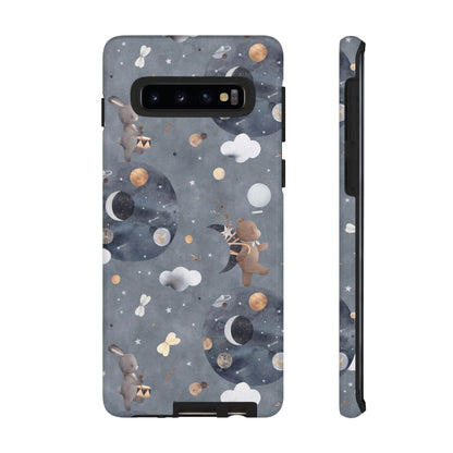 Moon, Bear and Bunny: Cute phone case for iPhone, Samsung Galaxy and Google Pixel devices