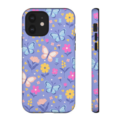 Lavender Butterflies: Tough Phone Case for iPhone, Samsung Galaxy and Google Pixel