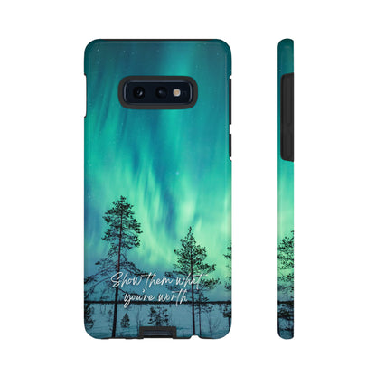 Show them what you're worth: Aurora borealis-inspired phone case for iPhone, Galaxy and Pixel devices