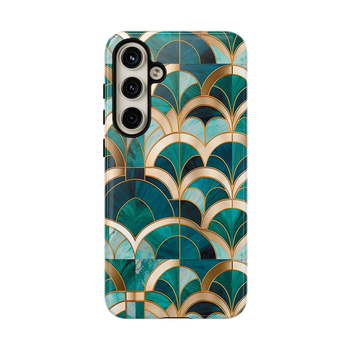 Emerald Deco: Vintage Plush Phone Case for iPhone, Samsung Galaxy and Google Pixel devices