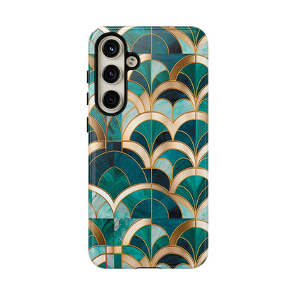 Emerald Deco: Vintage Plush Phone Case for iPhone, Samsung Galaxy and Google Pixel devices