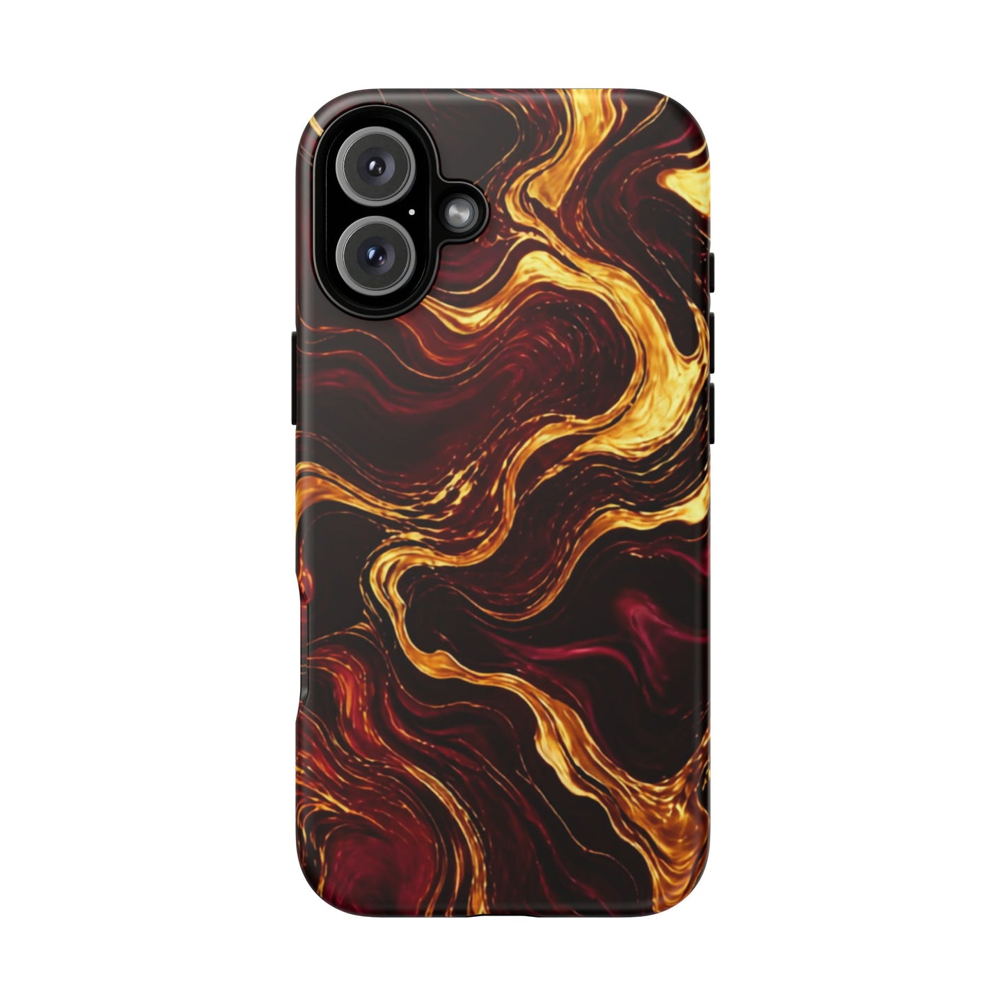 Molten Gold and Maroon Waves: Elegant Phone Case for iPhone, Samsung Galaxy and Google Pixel devices