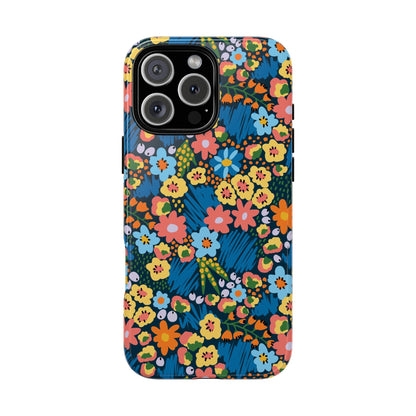 Bloom Burst: Color and Joy Themed Phone Case for iPhone, Samsung Galaxy and Google Pixel devices