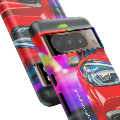 Don't Stop Until You Are Proud: Sports Car illustrated phone case for iPhone, Samsung Galaxy and Google Pixel