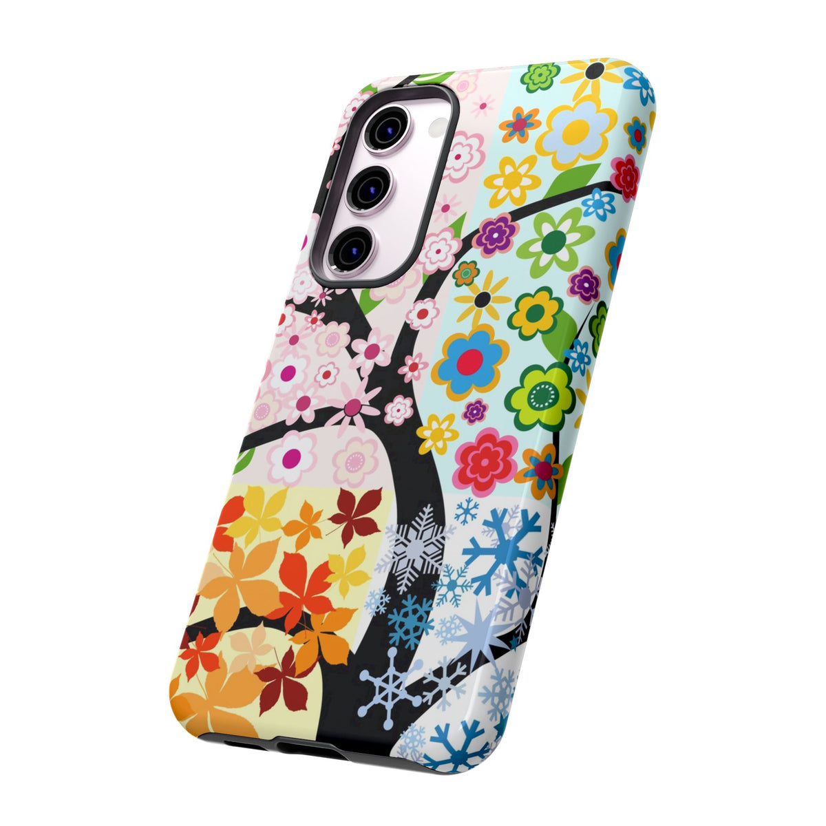 Four Seasons: Fall, Winter, Spring and Summer inspired phone case for iPhone, Samsung Galaxy and Google Pixel devices