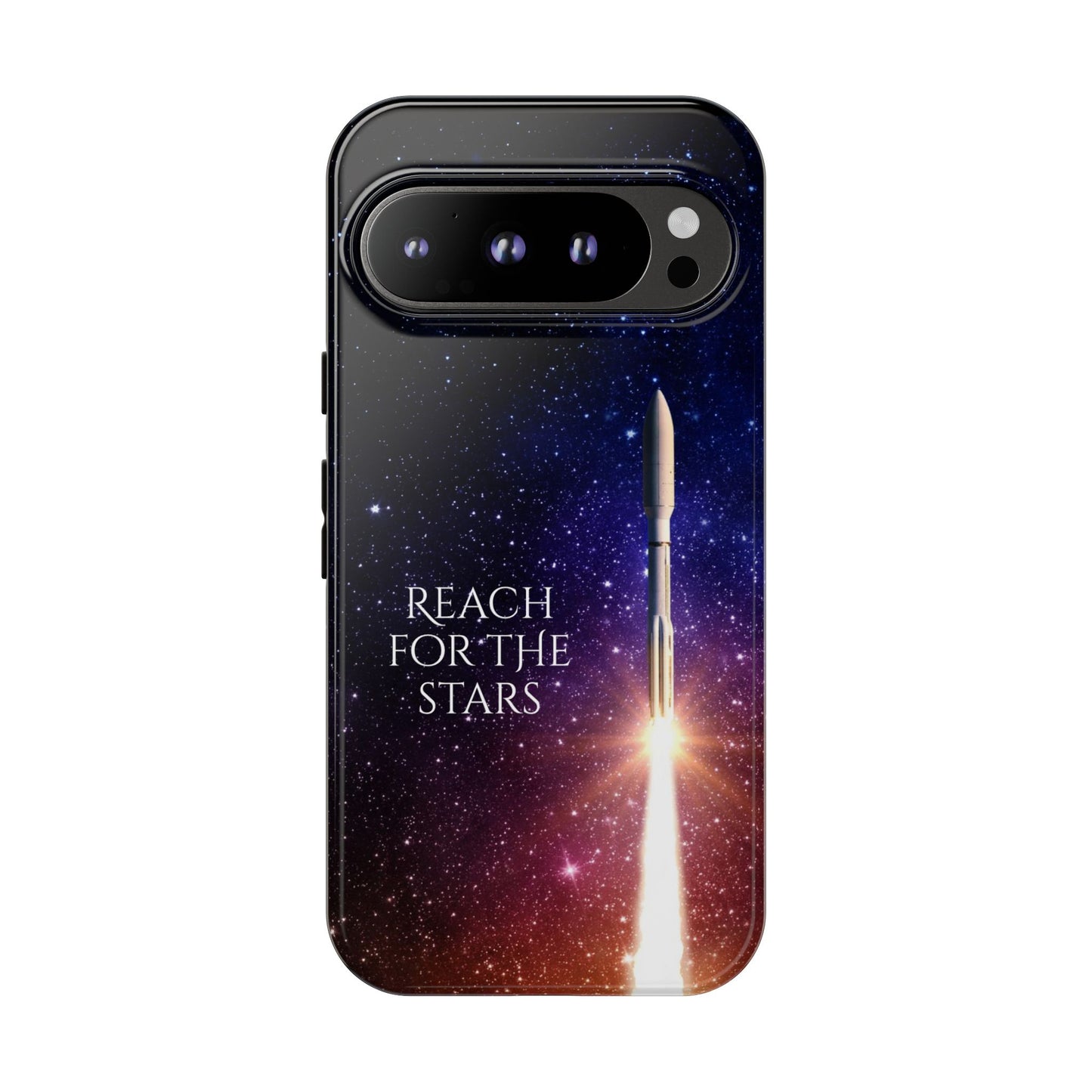 Reach for the Stars: Rocket-illustrated phone case for iPhone, Samsung Galaxy and Pixel devices