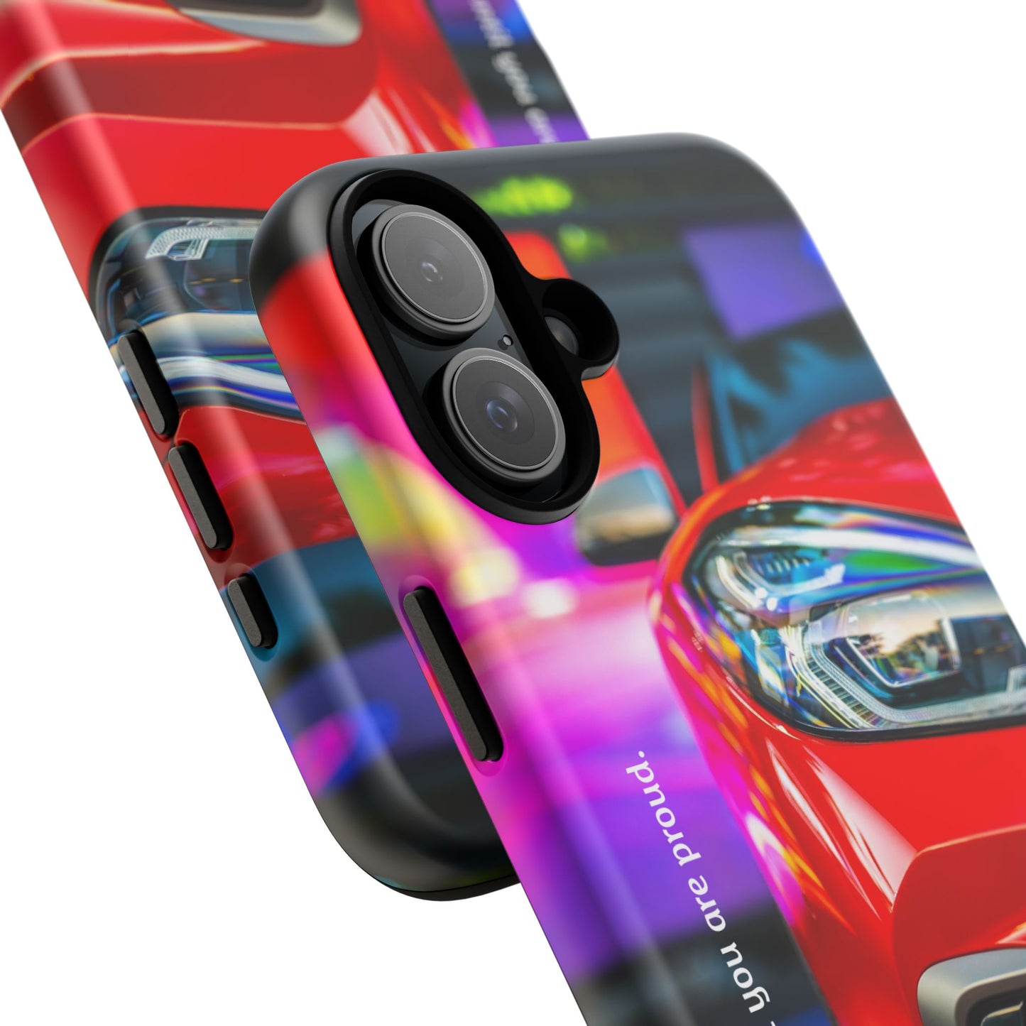 Don't Stop Until You Are Proud: Sports Car illustrated phone case for iPhone, Samsung Galaxy and Google Pixel