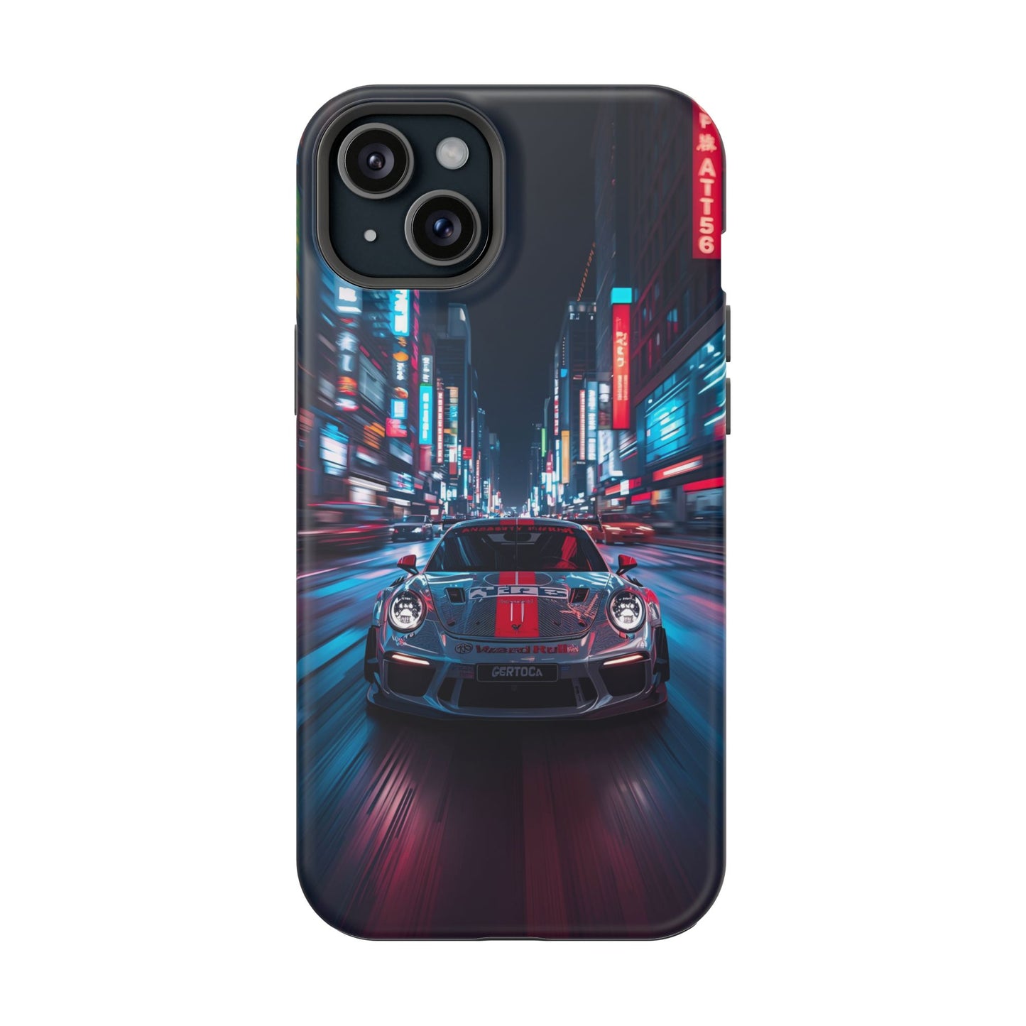 Urban Racer (MagSafe version): Neon Car Inspired iPhone Case for Men