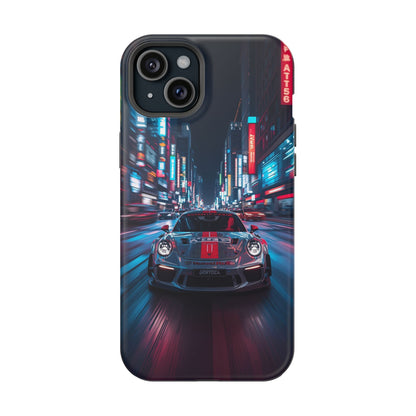 Urban Racer (MagSafe version): Neon Car Inspired iPhone Case for Men