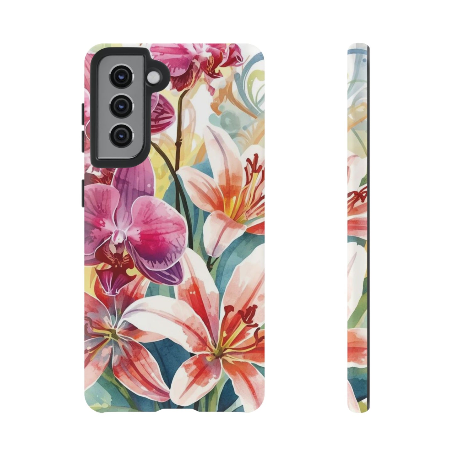 Hibiscus & Orchid Bloom Case: Floral Beauty for Your Samsung Galaxy S Series