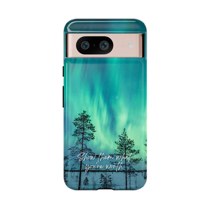 Show them what you're worth: Aurora borealis-inspired phone case for iPhone, Galaxy and Pixel devices