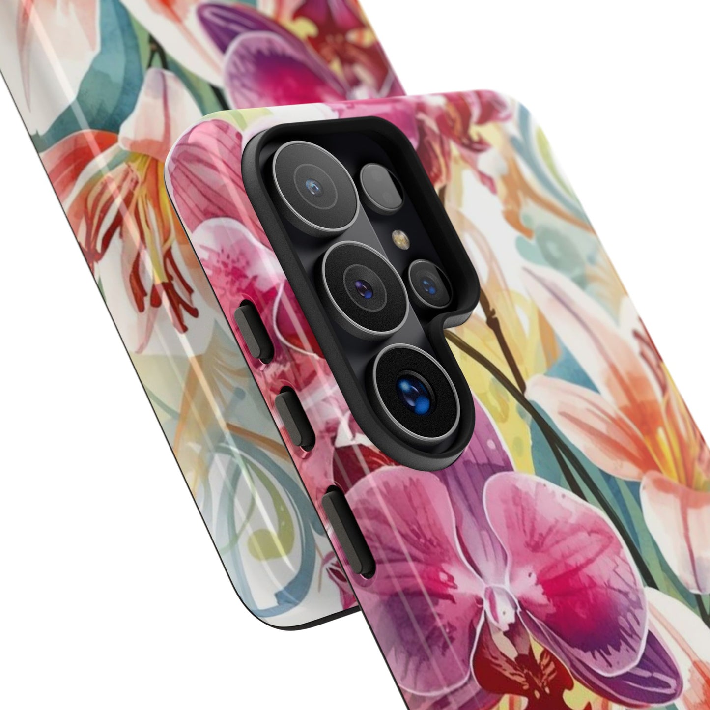 Hibiscus & Orchid Bloom Case: Floral Beauty for Your Samsung Galaxy S Series