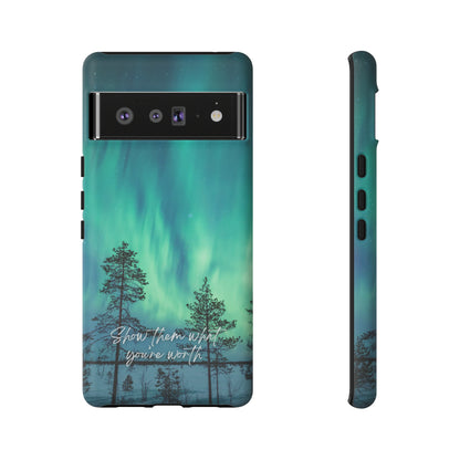 Show them what you're worth: Aurora borealis-inspired phone case for iPhone, Galaxy and Pixel devices