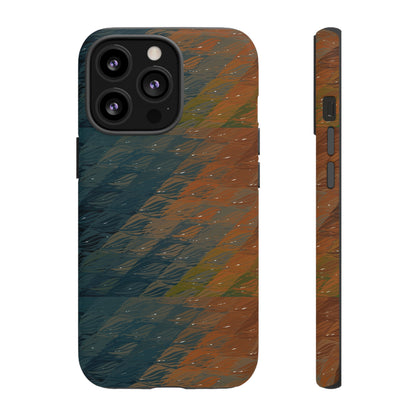 BRUE: Brown + Blue Geometric case for iPhone, Galaxy and Pixel