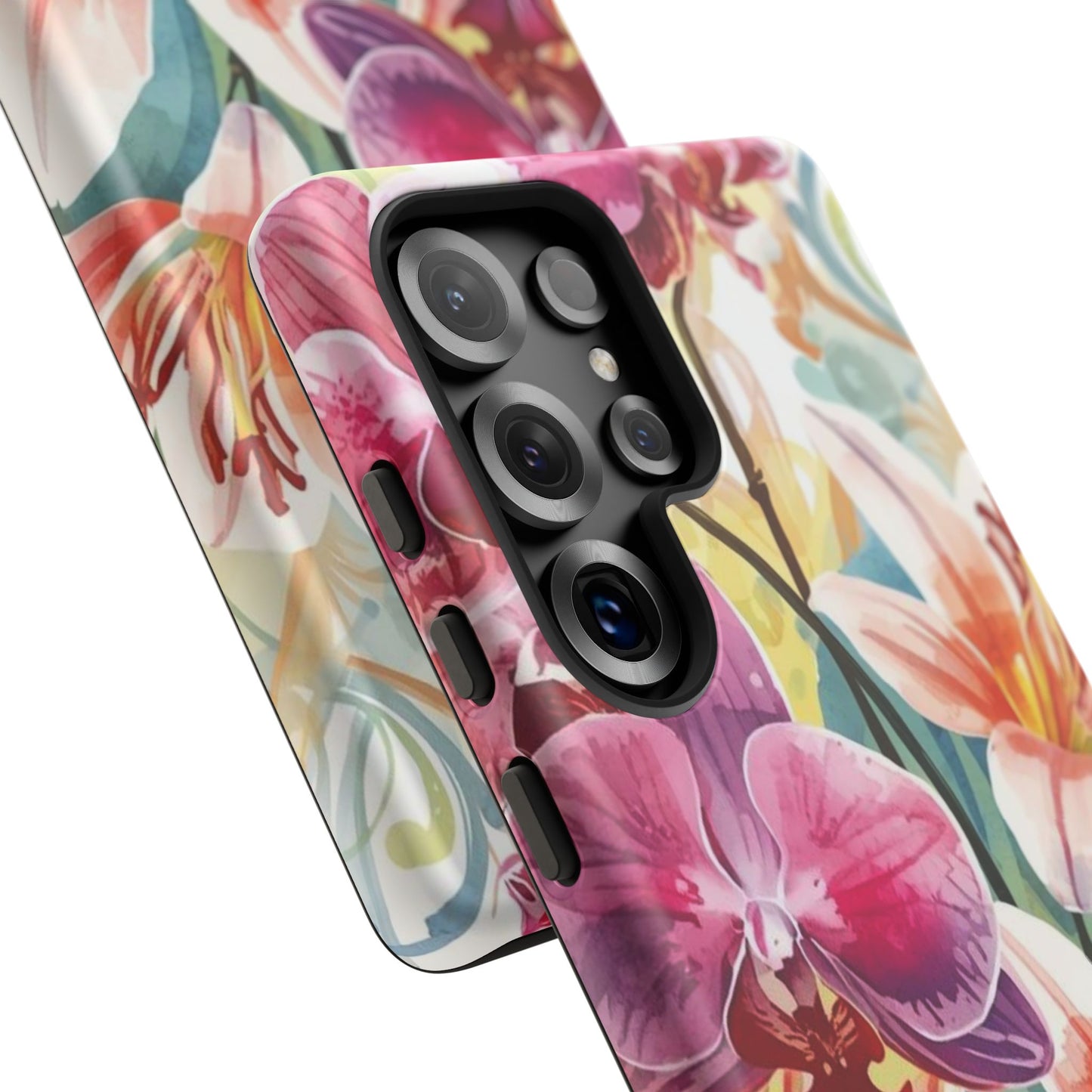 Hibiscus & Orchid Bloom Case: Floral Beauty for Your Samsung Galaxy S Series