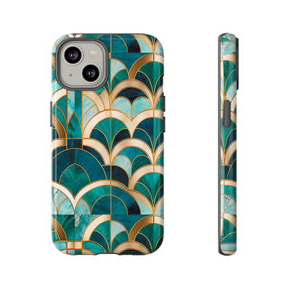 Emerald Deco: Vintage Plush Phone Case for iPhone, Samsung Galaxy and Google Pixel devices
