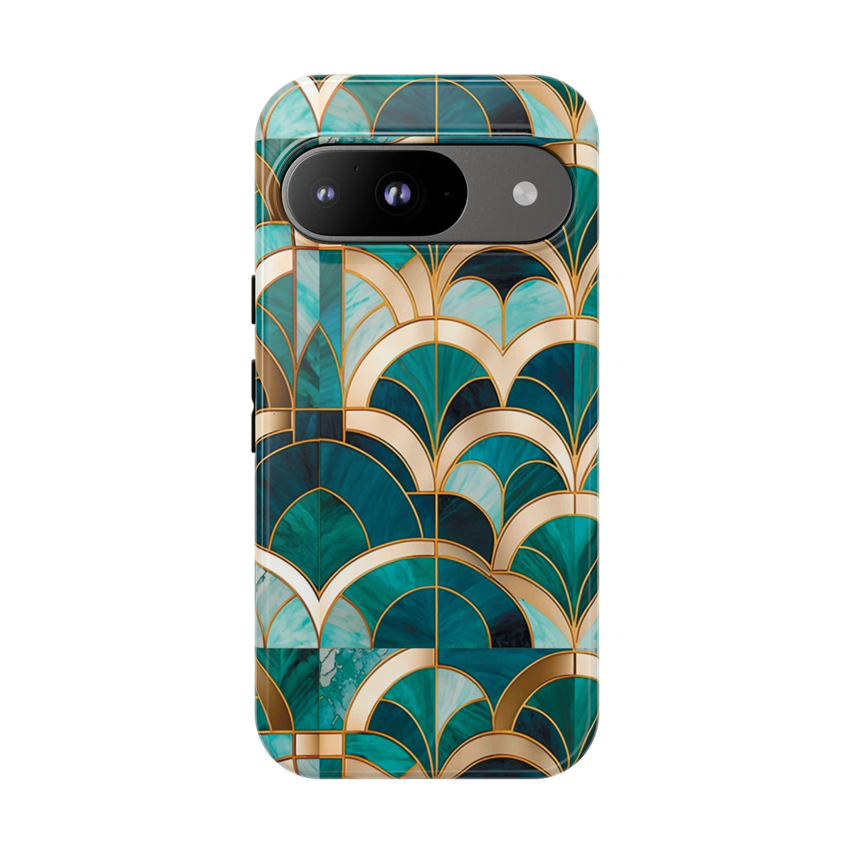 Emerald Deco: Vintage Plush Phone Case for iPhone, Samsung Galaxy and Google Pixel devices