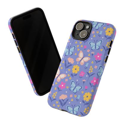 Lavender Butterflies: Tough Cases for iPhone, Samsung Galaxy and Google Pixel