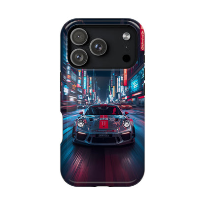 Urban Racer (MagSafe version): Neon Car Inspired iPhone Case for Men
