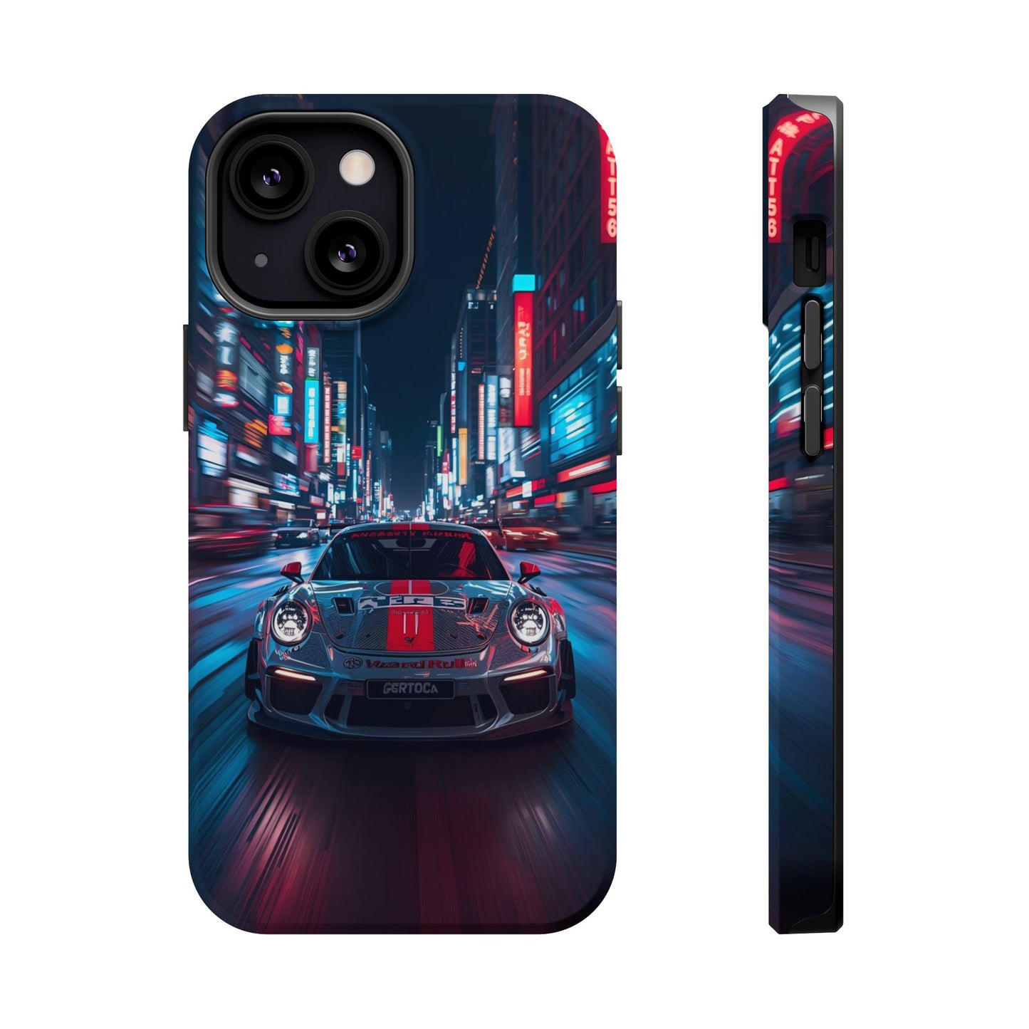 Urban Racer (MagSafe version): Neon Car Inspired iPhone Case for Men