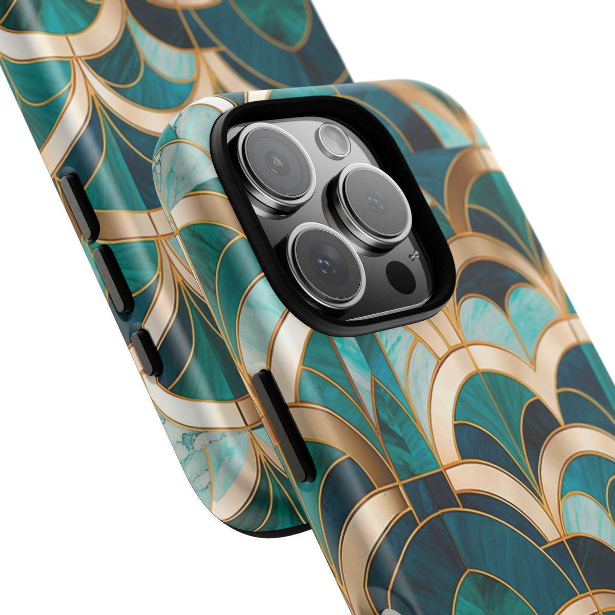 Emerald Deco: Vintage Plush Phone Case for iPhone, Samsung Galaxy and Google Pixel devices
