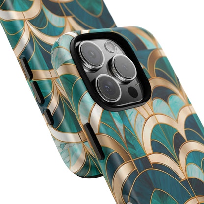 Emerald Deco: Vintage Plush Phone Case for iPhone, Samsung Galaxy and Google Pixel devices
