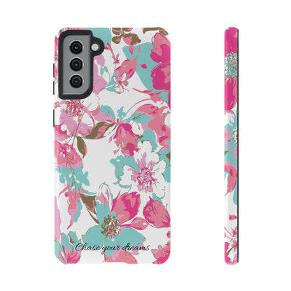 Chase your dreams: Artistic and elegant phone case for Apple iPhone, Samsung Galaxy and Pixel devices