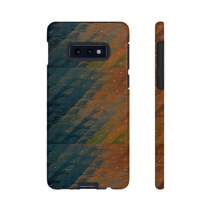 BRUE: Brown + Blue Geometric case for iPhone, Galaxy and Pixel