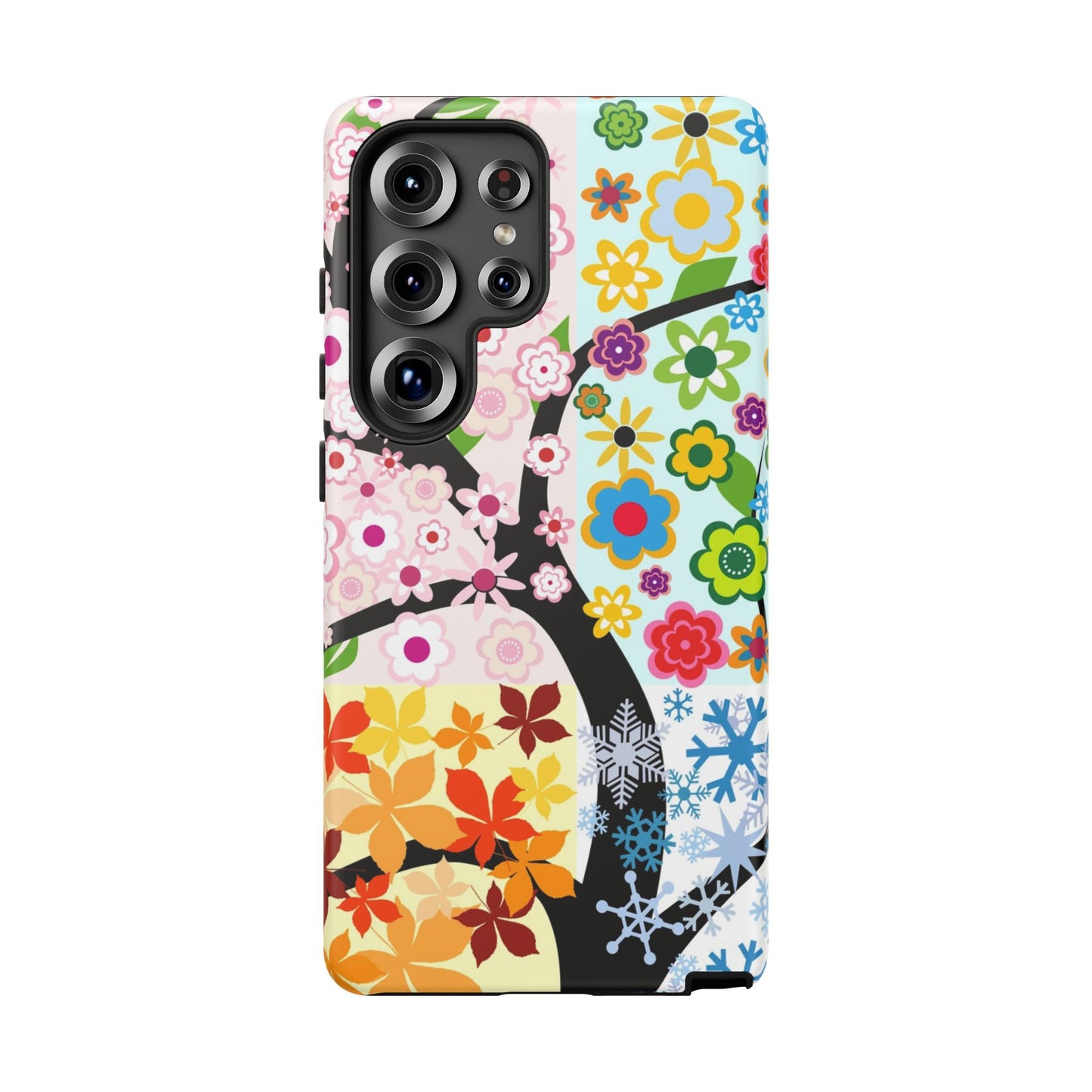 Four Seasons: Fall, Winter, Spring and Summer inspired phone case for iPhone, Samsung Galaxy and Google Pixel devices