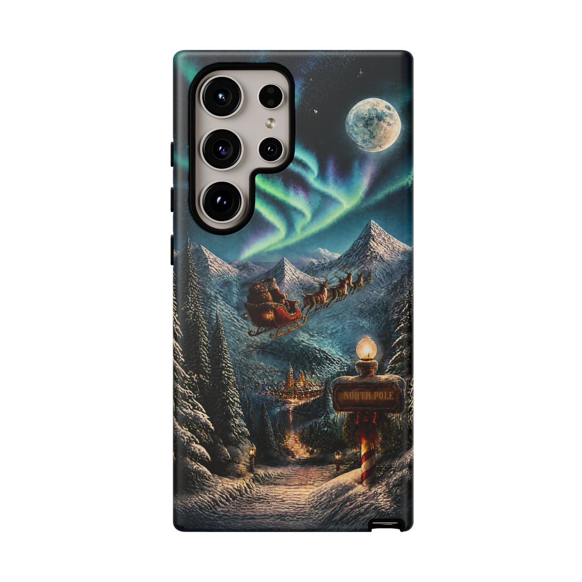 Santa Claus North Pole Adventure: Christmas Themed Phone Case for iPhone, Samsung Galaxy and Google Pixel devices