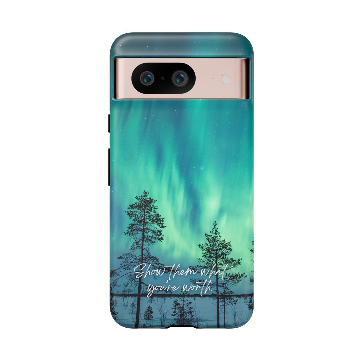 Show Them What You're Worth: Aurora Borealis-Inspired phone case for iPhone, Samsung Galaxy and Pixel devices