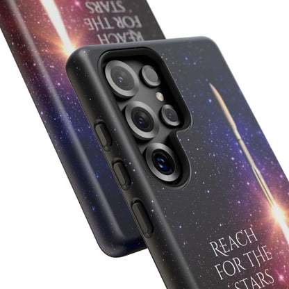 Reach for the Stars: Rocket-illustrated phone case for iPhone, Samsung Galaxy and Pixel devices