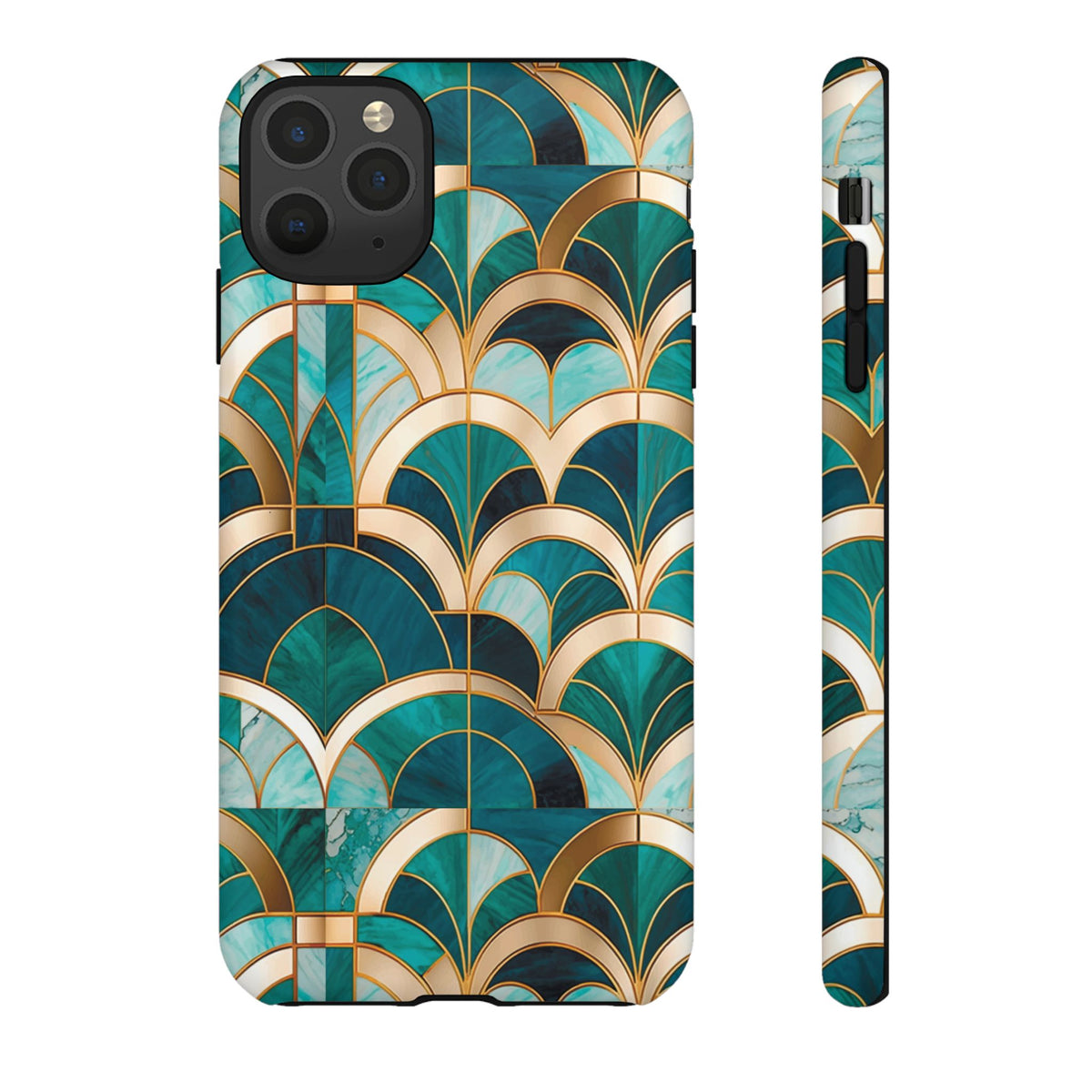 Emerald Deco: Vintage Plush Phone Case for iPhone, Samsung Galaxy and Google Pixel devices