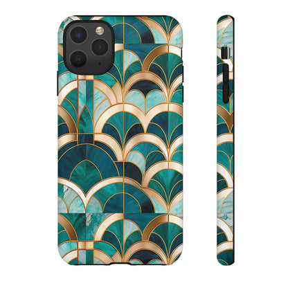 Emerald Deco: Vintage Plush Phone Case for iPhone, Samsung Galaxy and Google Pixel devices