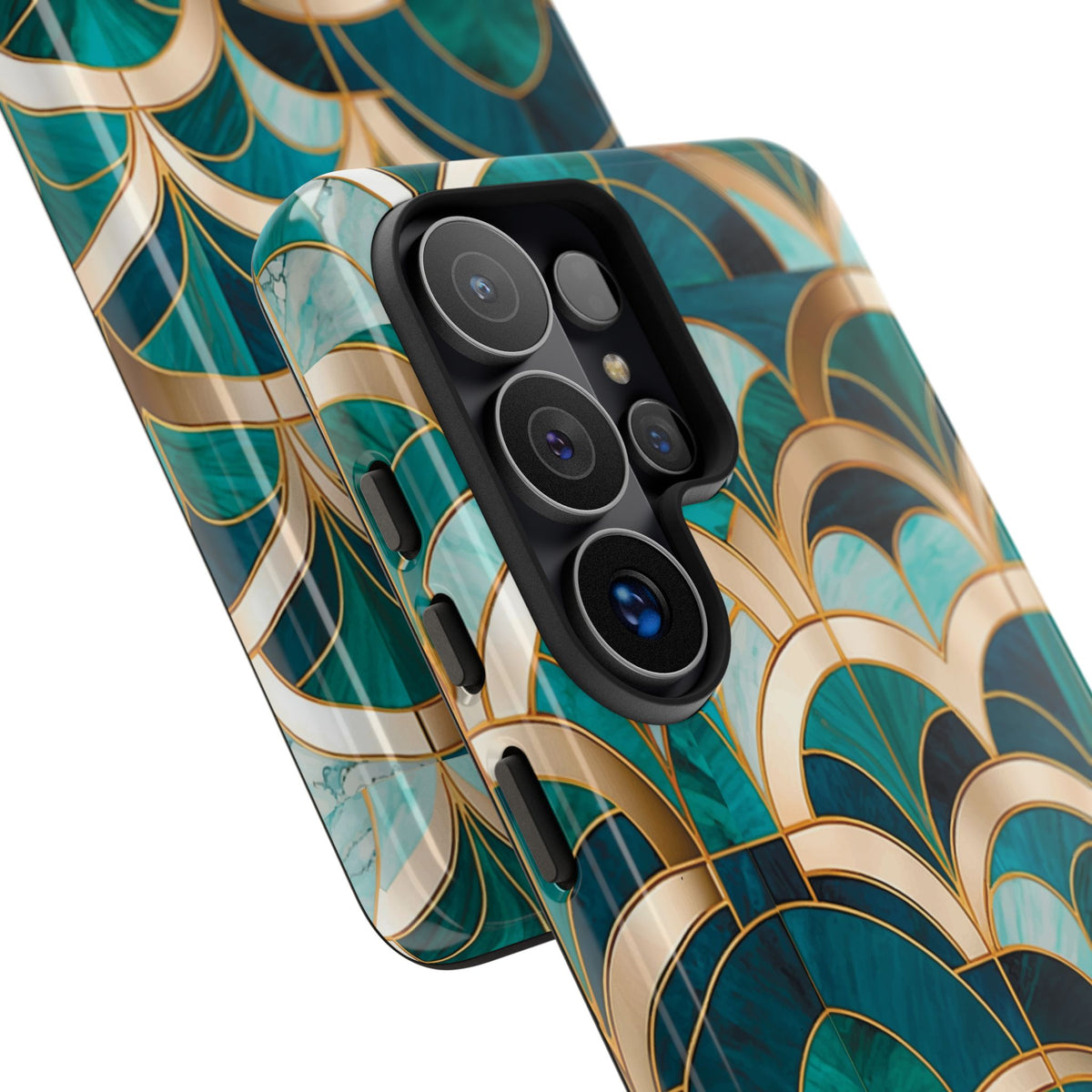 Emerald Deco: Vintage Plush Phone Case for iPhone, Samsung Galaxy and Google Pixel devices