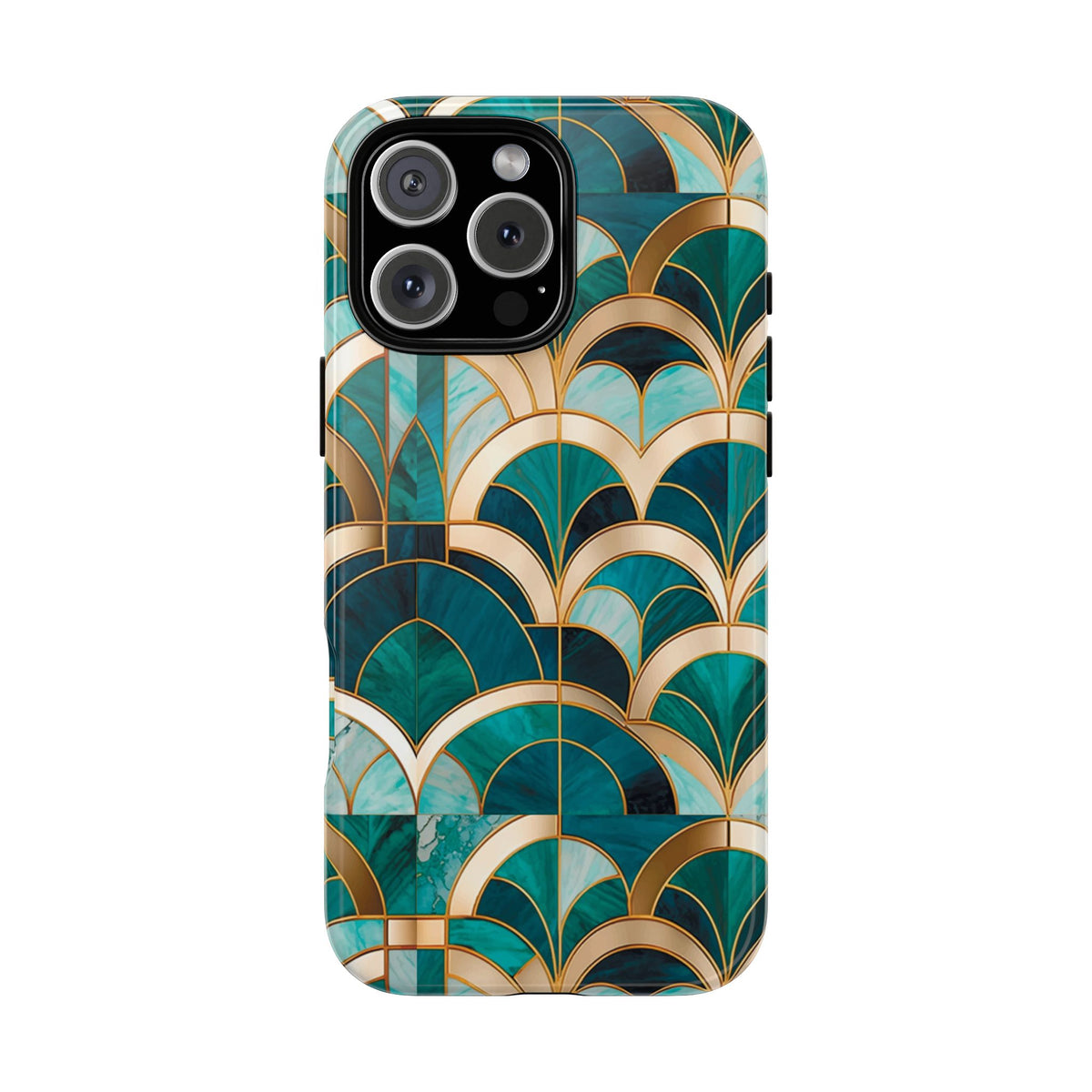 Emerald Deco: Vintage Plush Phone Case for iPhone, Samsung Galaxy and Google Pixel devices