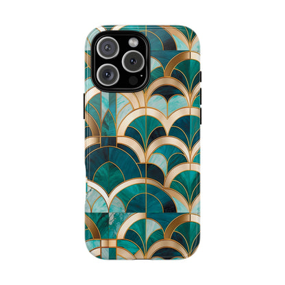 Emerald Deco: Vintage Plush Phone Case for iPhone, Samsung Galaxy and Google Pixel devices
