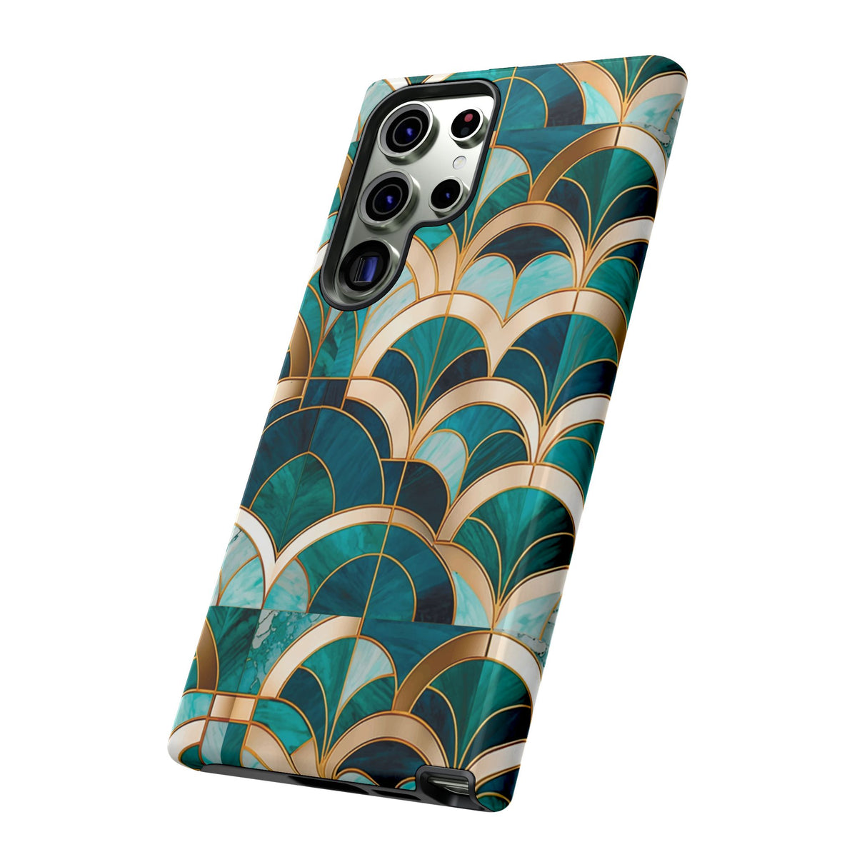 Emerald Deco: Vintage Plush Phone Case for iPhone, Samsung Galaxy and Google Pixel devices