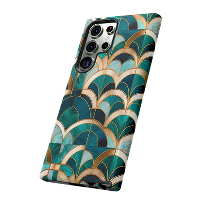 Emerald Deco: Vintage Plush Phone Case for iPhone, Samsung Galaxy and Google Pixel devices