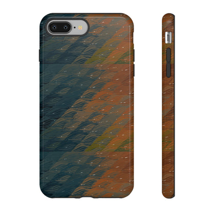 BRUE: Brown + Blue Geometric case for iPhone, Galaxy and Pixel