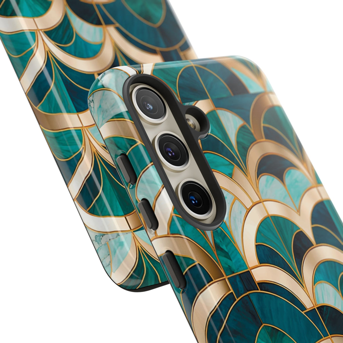 Emerald Deco: Vintage Plush Phone Case for iPhone, Samsung Galaxy and Google Pixel devices