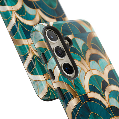 Emerald Deco: Vintage Plush Phone Case for iPhone, Samsung Galaxy and Google Pixel devices