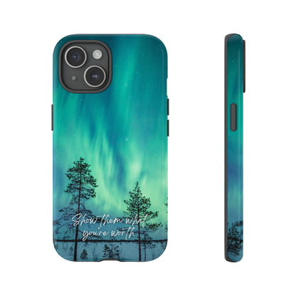 Show them what you're worth: Aurora borealis-inspired phone case for iPhone, Galaxy and Pixel devices