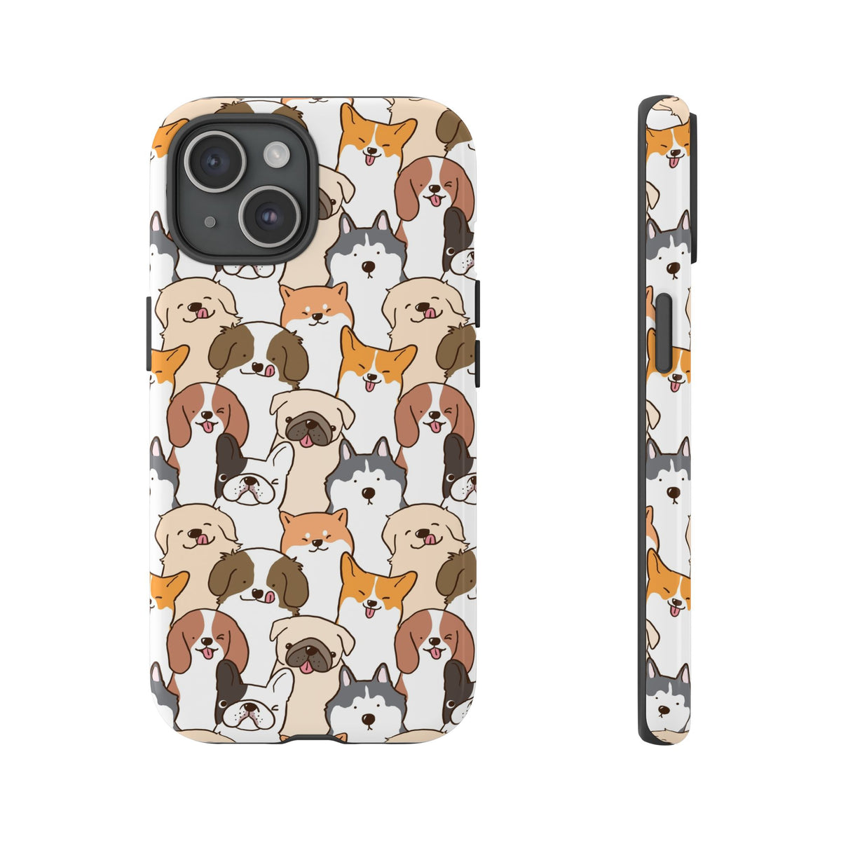 Cute Dogs Charm Phone Case for iPhone, Samsung Galaxy and Google Pixel devices