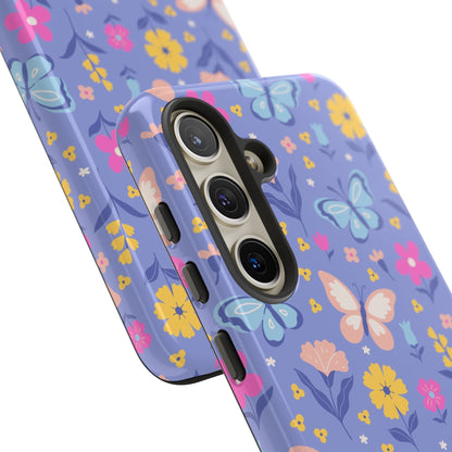 Lavender Butterflies: Tough Cases for iPhone, Samsung Galaxy and Google Pixel