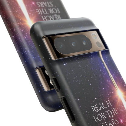 Reach for the stars: rocket illustrated phone case for iPhone, Samsung Galaxy and Pixel devices