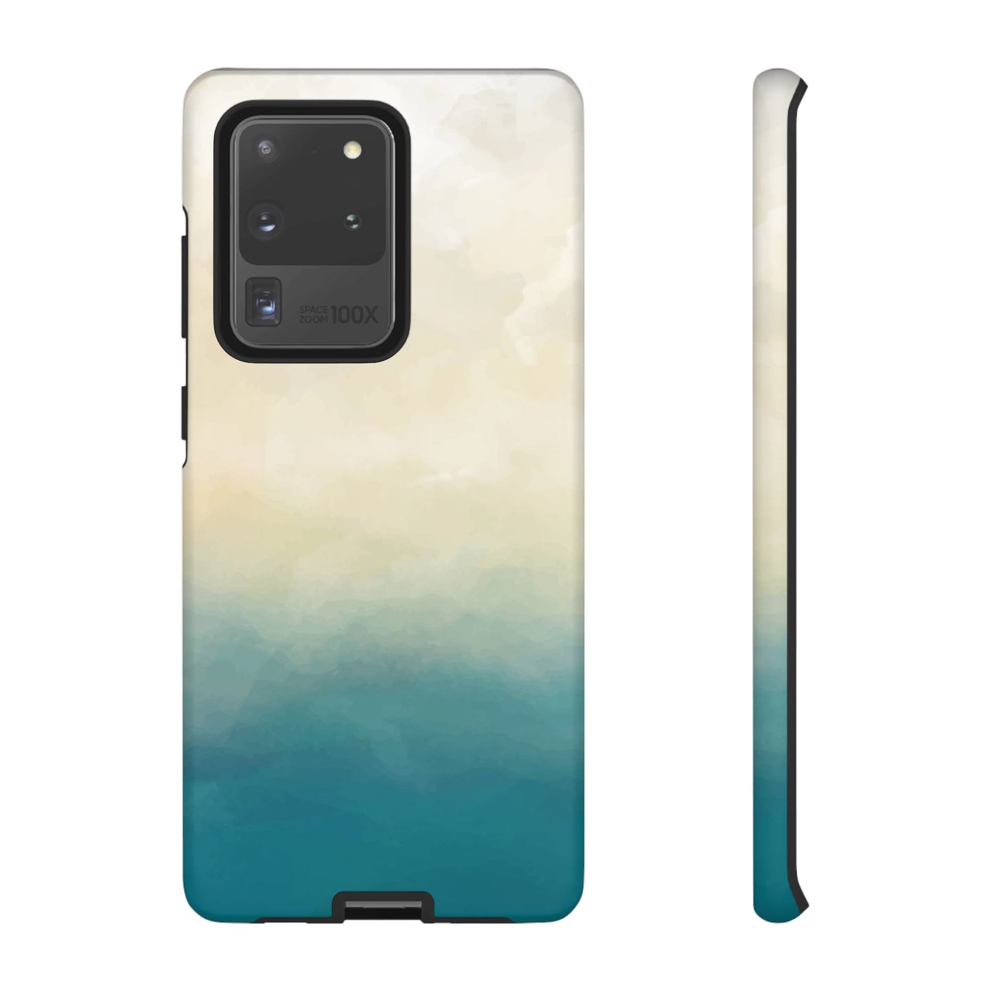 海と砂のグラデーションケース：iPhone、Galaxy、Google Pixelデバイス用ビーチ風スマホケース
