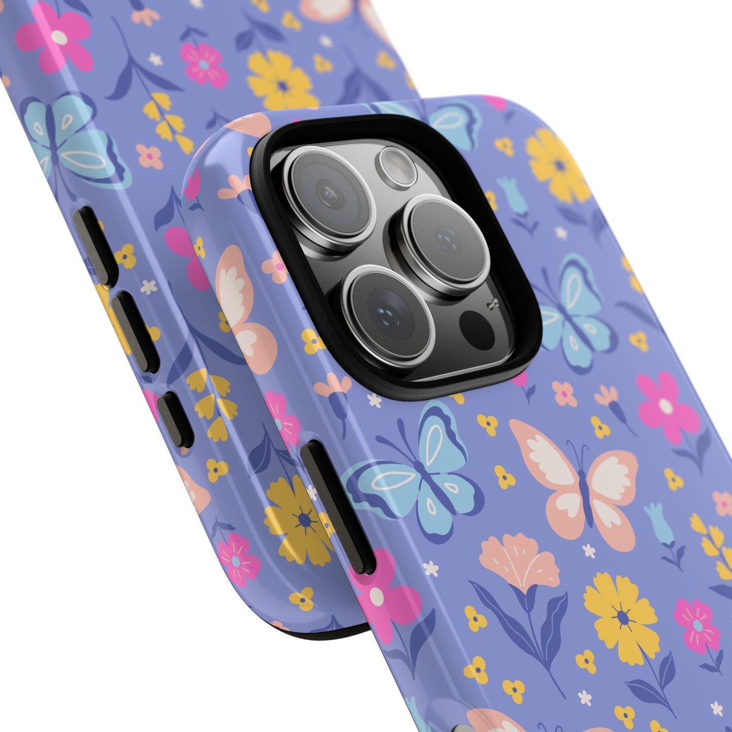 Lavender Butterflies: Tough Cases for iPhone, Samsung Galaxy and Google Pixel