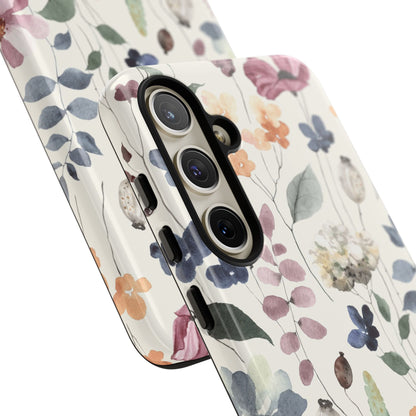 Floral prints phone case for iPhone, Samsung Galaxy and Pixel devices